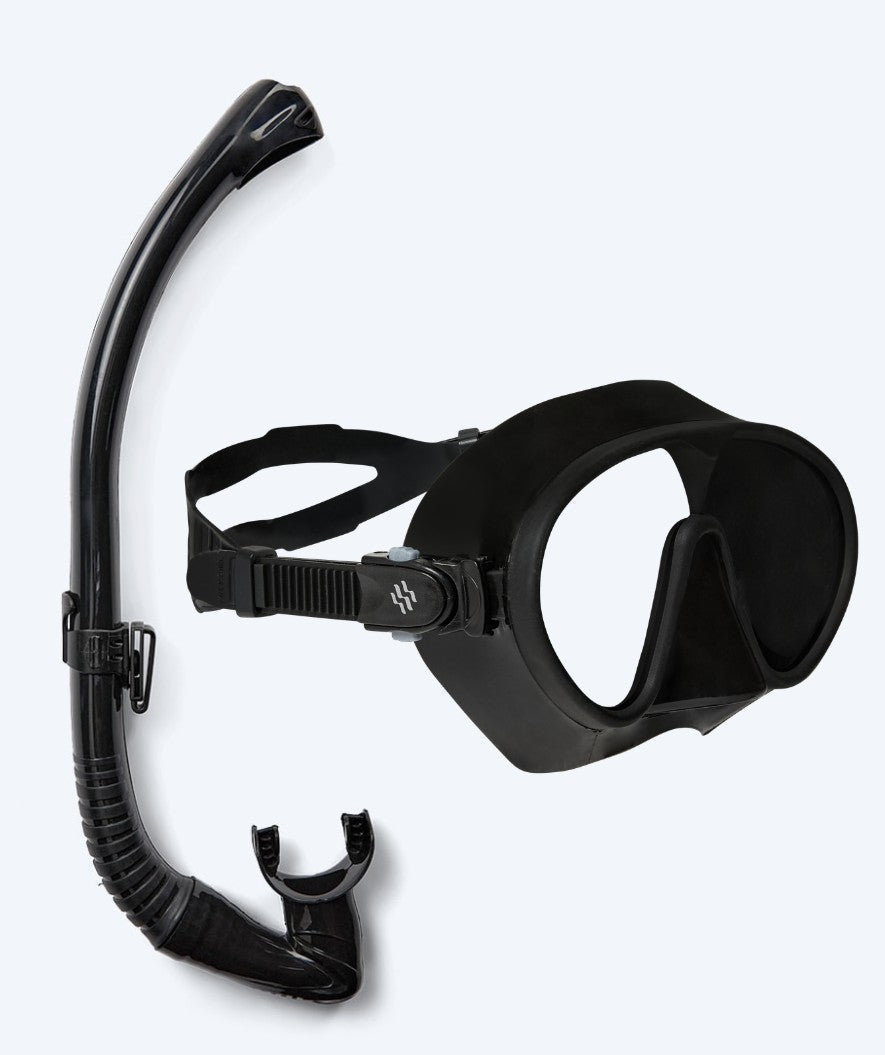 Watery volwassenen Combo snorkelset - Chisa/Fenton Pro - Zwart