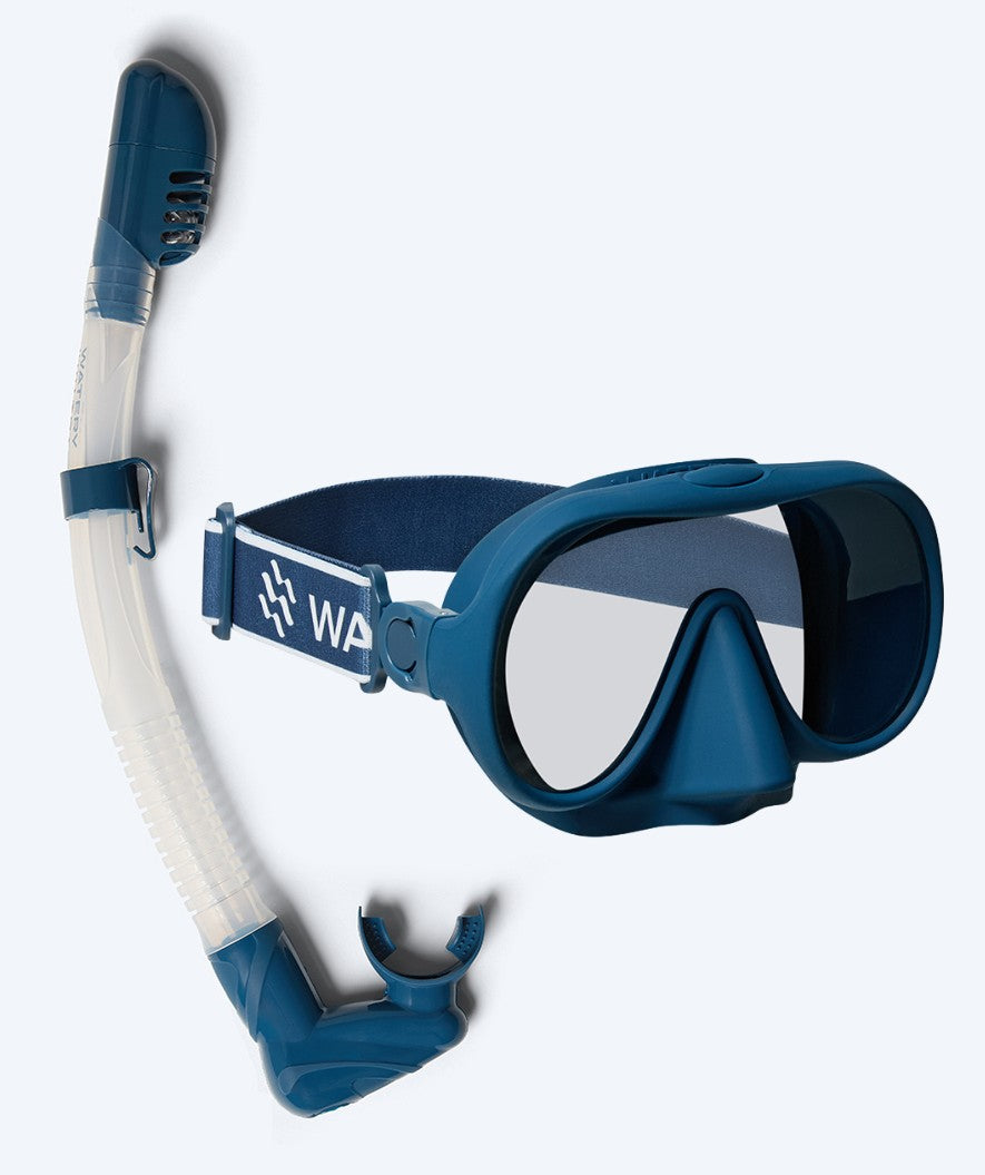 Watery volwassenen Combo snorkelset (vanaf 15 jaar) - Alton - Donkerblauw