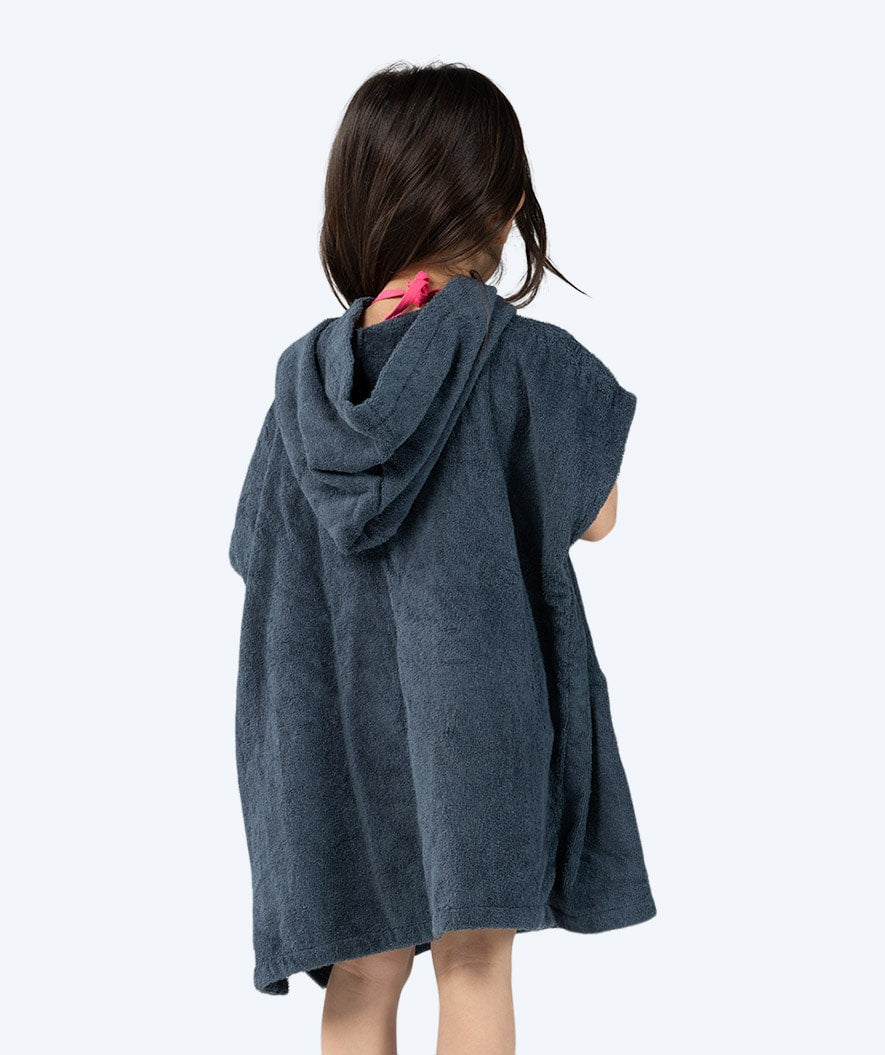 Watery kind badponcho (1-6) - Katoen - Donkerblauw