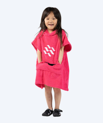 Watery badponcho voor kinderen (1-6) - Katoen - Roze
