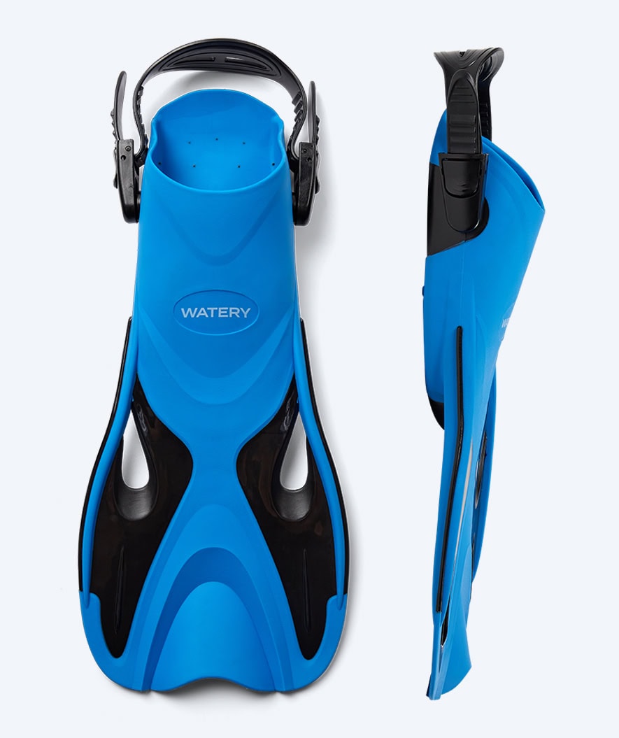 Watery korte zwemvliezen - Fisher - Blauw/zwart