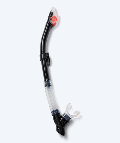 Watery full-dry snorkel voor volwassenen - Hudson - Zwart