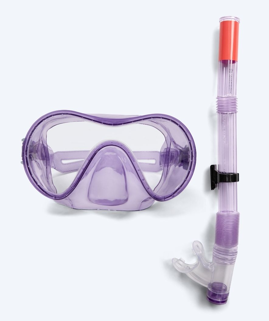 Watery Combo snorkelset junior (8-15) - Jubal - Paars