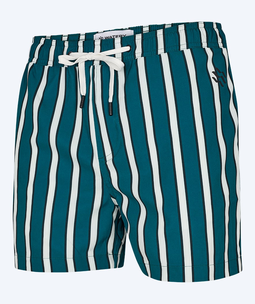 Watery zwemshorts voor mannen - Kelvin Eco - Groen/wit