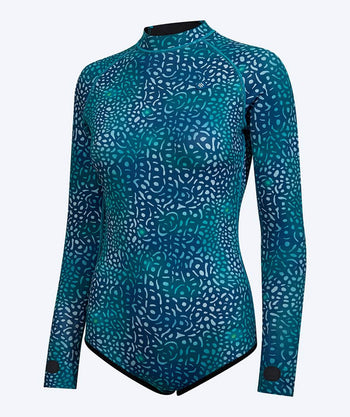 Watery neopreen lentepak voor dames - Lady Open Back - Groen/Blauw