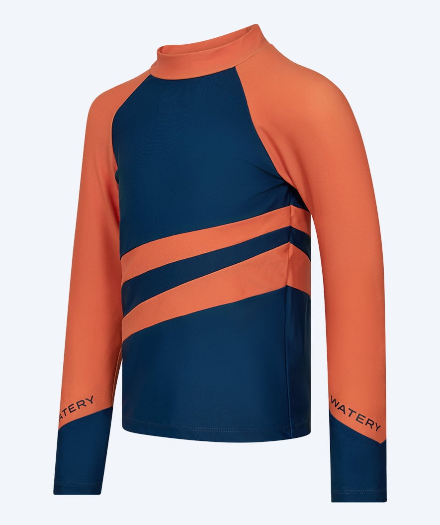 Watery UV-shirt voor kinderen - Manami Lange Mouw Rashguard - Oranje/blauw