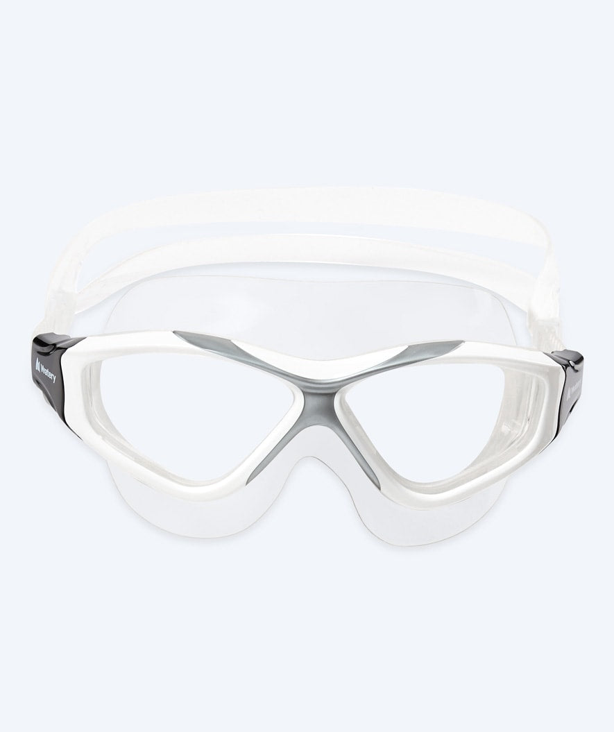 Watery volwassenen zwemmasker - Mantis - Wit/grijs