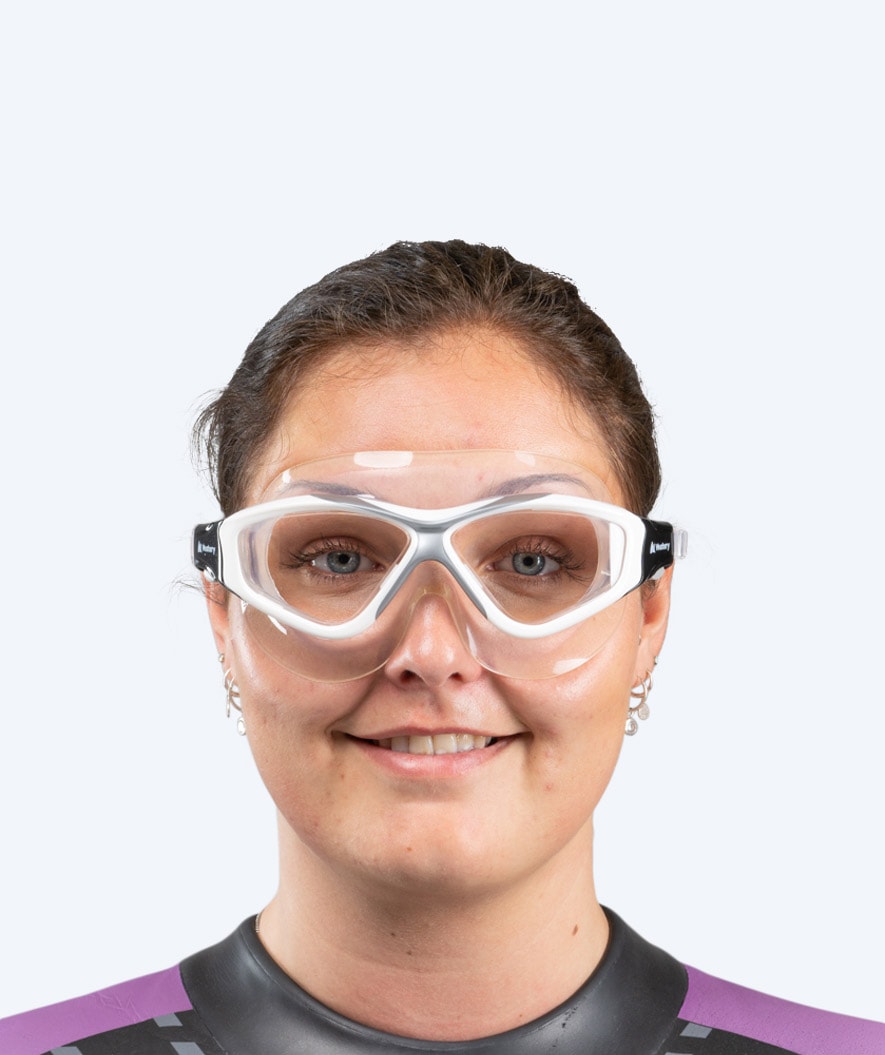 Watery volwassenen zwemmasker - Mantis - Wit/grijs