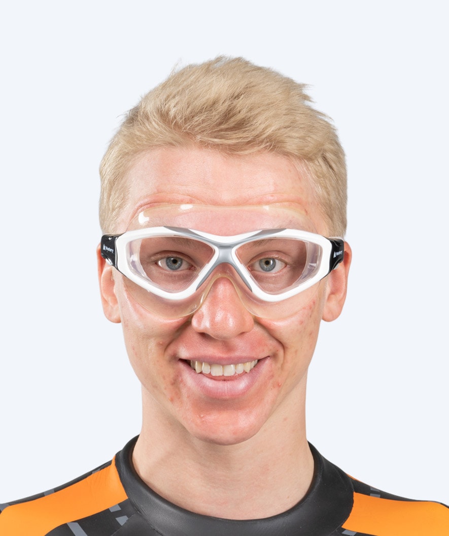 Watery volwassenen zwemmasker - Mantis - Wit/grijs