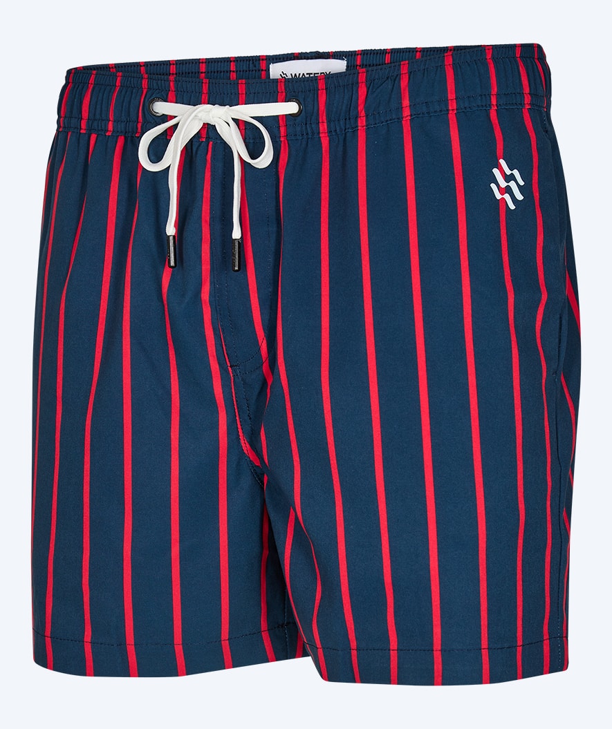 Watery zwemshorts voor mannen - Marilla Eco - Donkerblauw/rood
