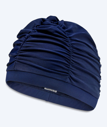 Watery badmuts met plooien - Maxwell - Donkerblauw