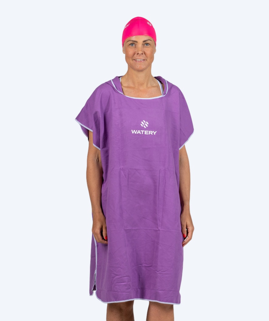 Watery badponcho voor volwassenen - Microvezel - Paars