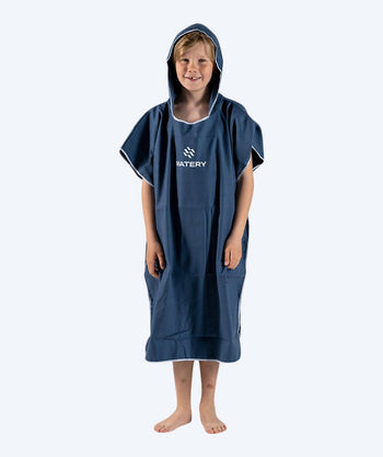 Watery junior badponcho (6-15) - Microvezel - Donkerblauw