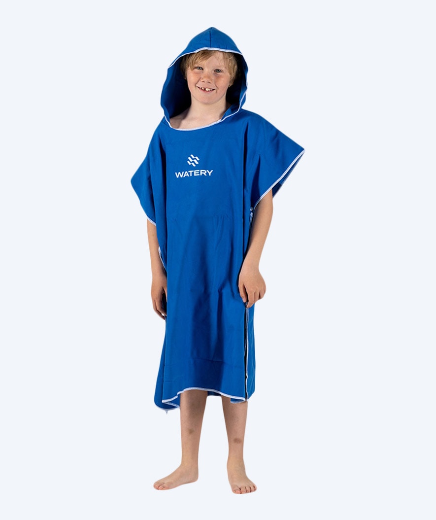 Watery junior badponcho (6-15) - Microvezel - Koninklijk Blauw