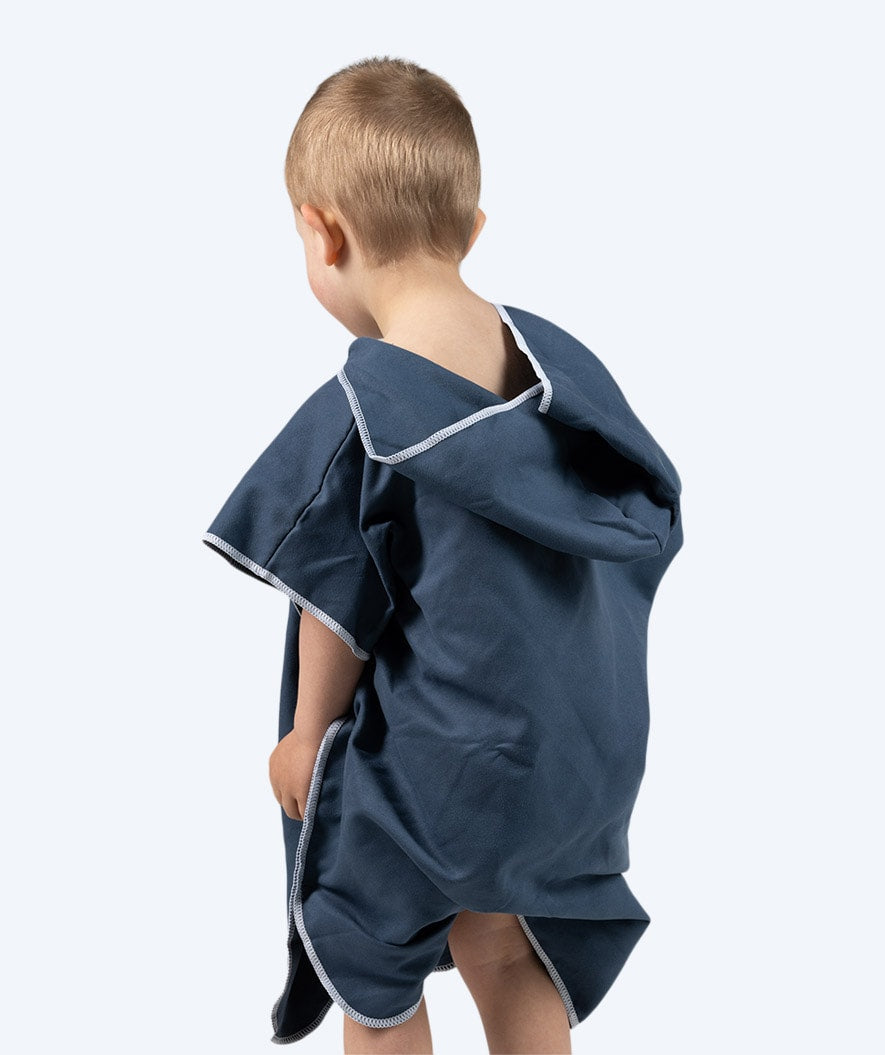 Watery kind badponcho (1-6) - Microvezel - Donkerblauw