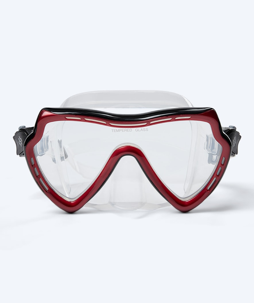 Watery duikbril voor volwassenen (vanaf 15 jaar) - Nebula - Zwart/rood
