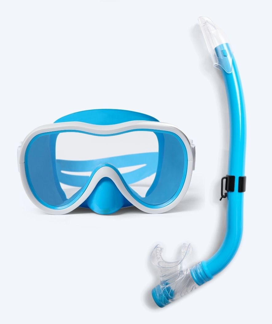 Watery Combo snorkelset junior (8-15) - Odine - Blauw/wit
