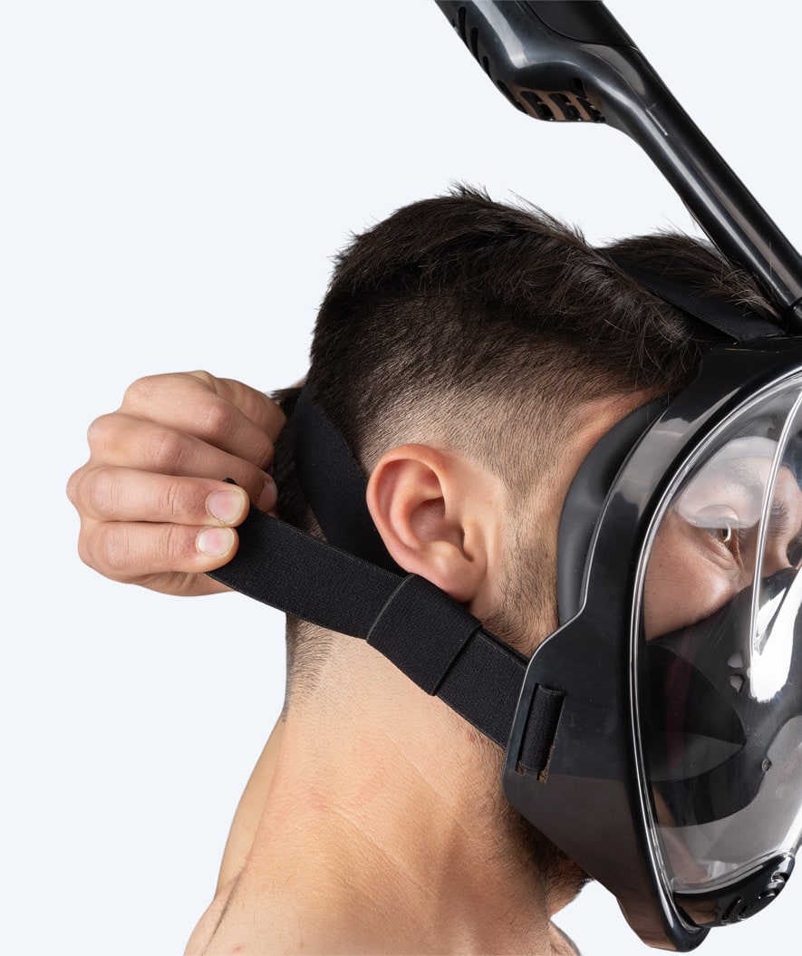 Watery volwassenen snorkelmasker - Oxygen - Zwart