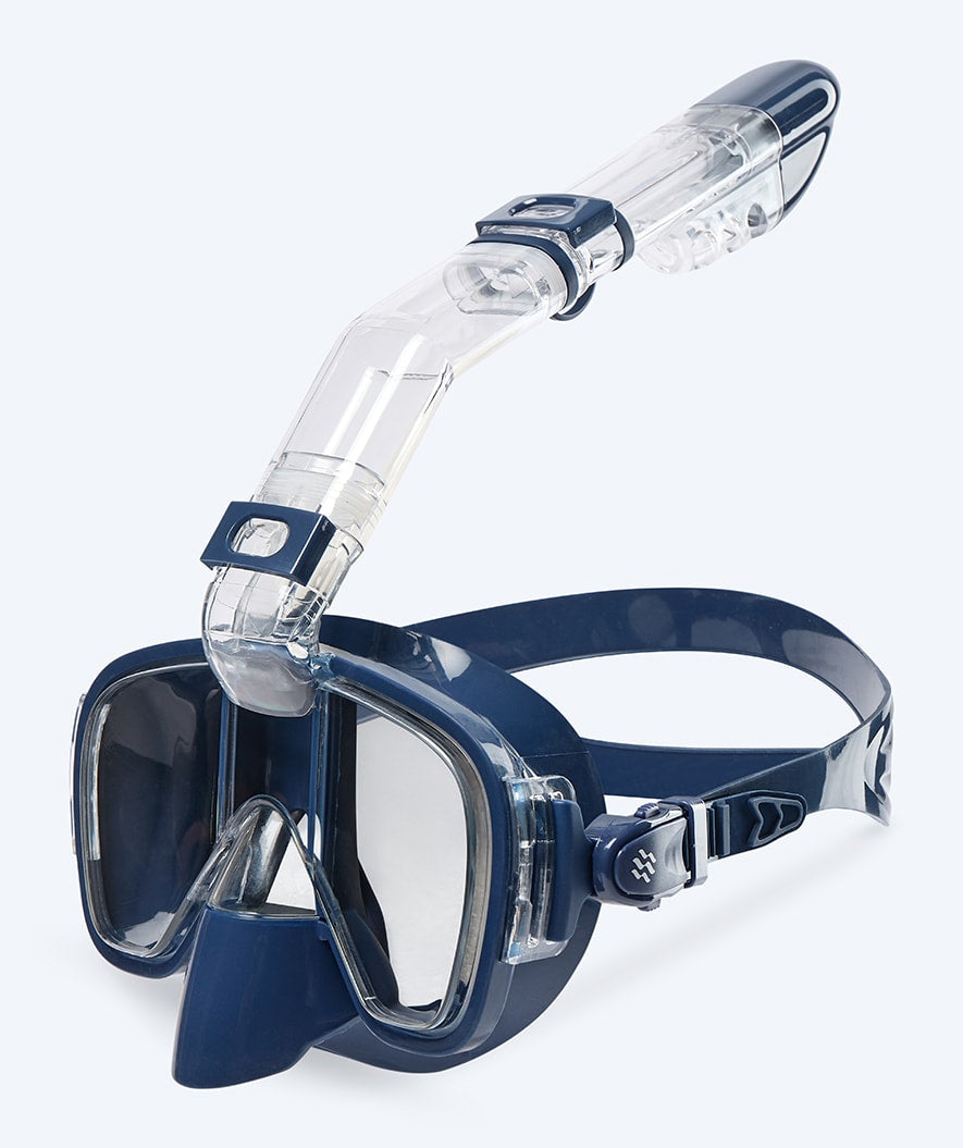 Watery full face duikmasker voor volwassenen - Pearl - Donkerblauw