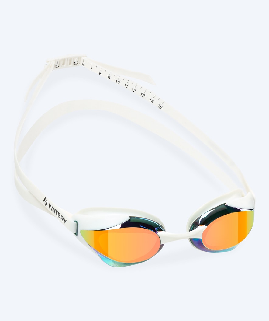 Watery Elite zwembril - Poseidon Ultra Mirror - Wit/goud