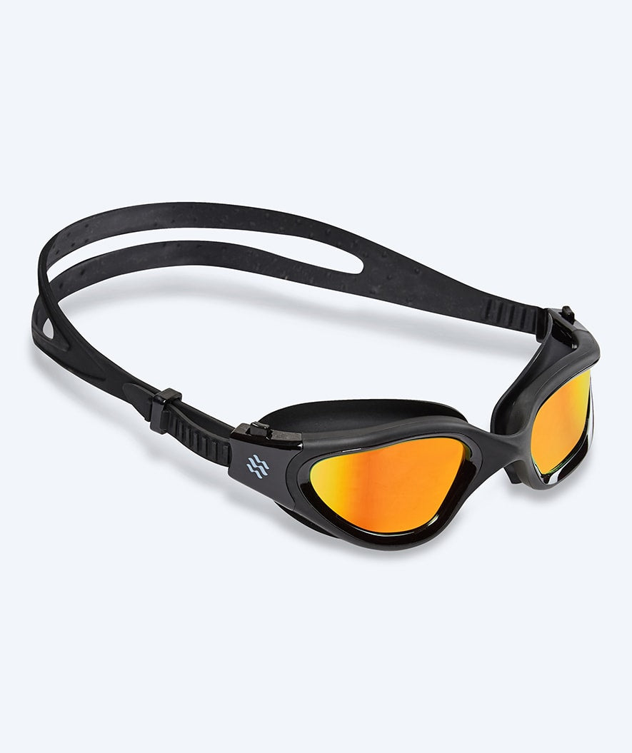 Watery training zwembril - Raven Mirror - Zwart/goud