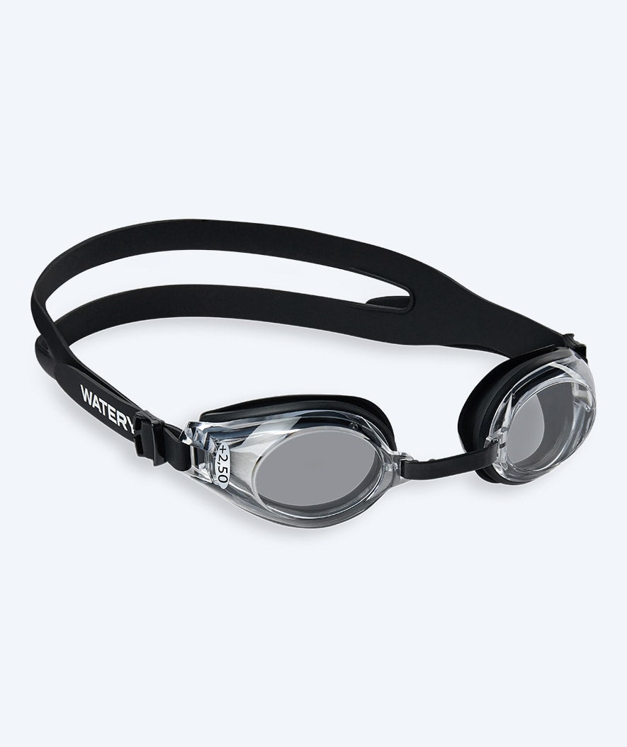 Watery verziende zwembrillen met sterkte voor volwassenen - (+2.0) tot (+4.5) - Ridley - Zwart