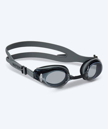 Watery bijziende zwembril op sterkte voor volwassenen - (-2.0) – (-7.0) - Ridley - Zwart (Smoke lens)