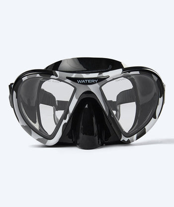 Watery duikbril voor volwassenen (vanaf 12 jaar) - Rudder Camo - Zwart