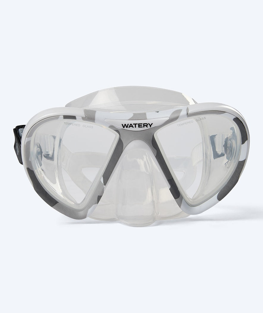 Watery duikbril voor volwassenen (vanaf 12 jaar) - Rudder Camo - Helder