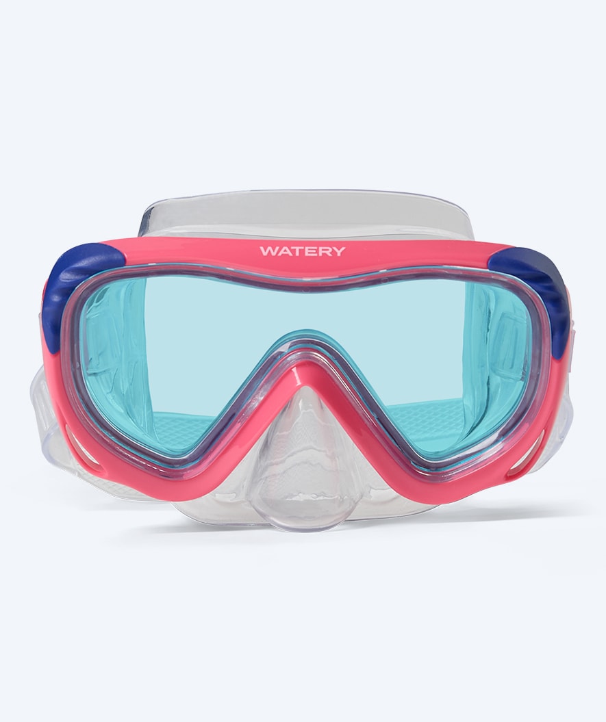 Watery kind duikmasker (4-10) - Shore - Roze/blauw