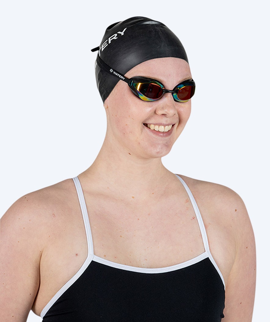 Watery badmuts voor lang haar - Signature - Zwart