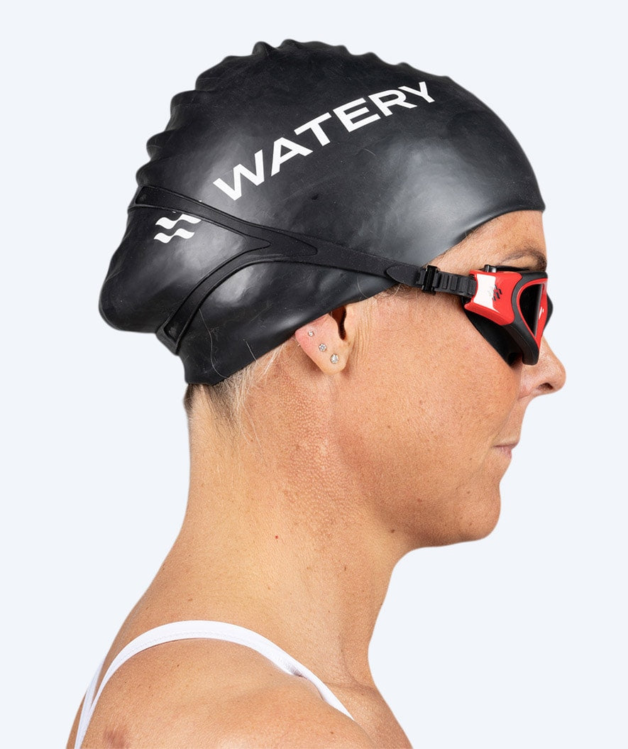 Watery badmuts voor lang haar - Signature - Zwart