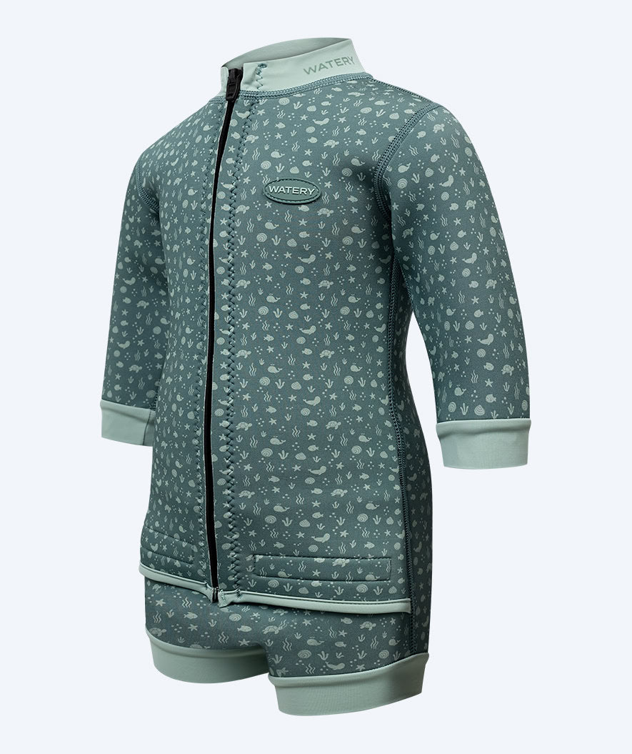 Watery wetsuit voor kinderen - Tropical Wrap'n Nappy - Groen