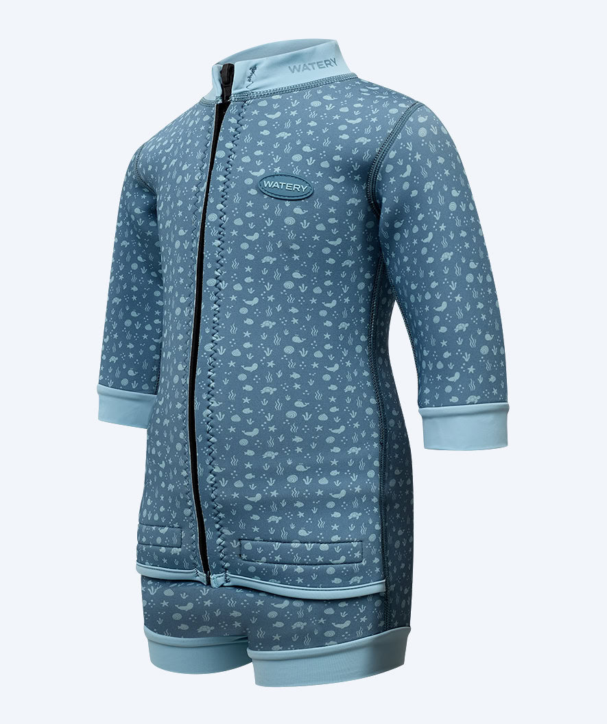 Watery wetsuit voor kinderen - Tropical Wrap'n Nappy - Lichtblauw