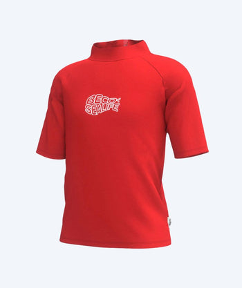Beco UV-shirt voor kinderen - Sealife Korte Mouw Rashguard - Rood