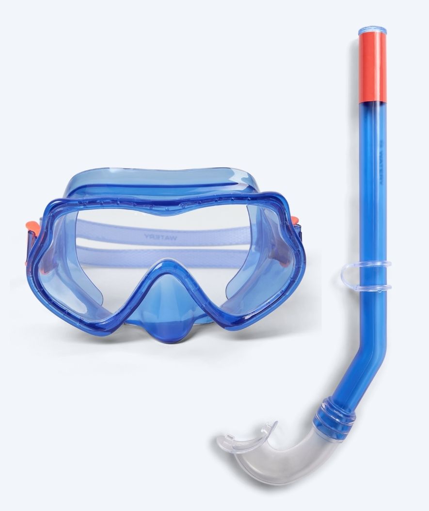 Watery kind Combo snorkelset (4-10) - Winslet - Blauw