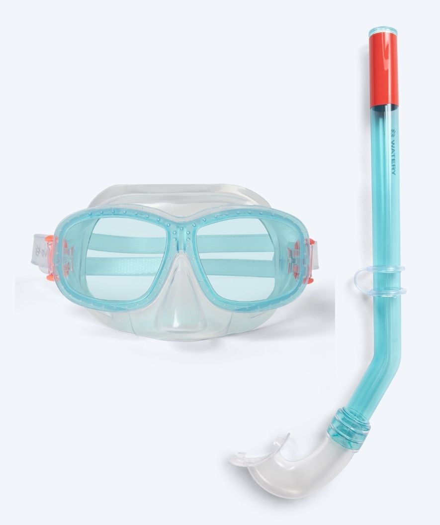 Watery Combo snorkelset voor kinderen (4-10) - Wyre - Wit/blauw
