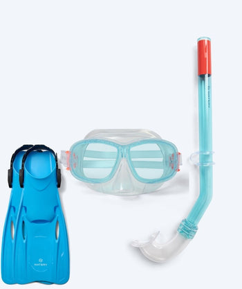 Watery snorkelset voor kinderen (4-10) - Wyre/Fleetwood - Wit/blauw