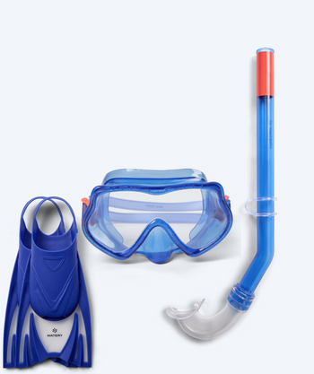 Watery snorkelset voor kinderen (4-10) - Winslet/Bimasha - Blauw/donkerblauw
