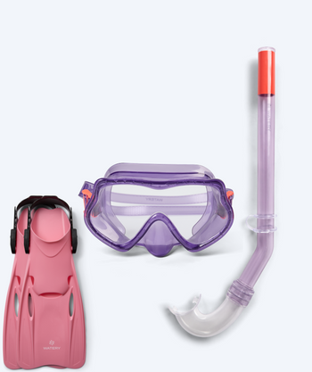Watery snorkelset voor kinderen (4-10) - Winslet/Fleetwood - Paars/lichtroze