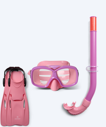Watery snorkelset voor junior (8-15) - Misu/Fleetwood - Lichtroze/lichtroze