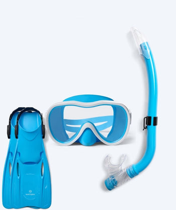 Watery snorkelset voor junior (8-15) - Odine/Fleetwood - Blauw/blauw