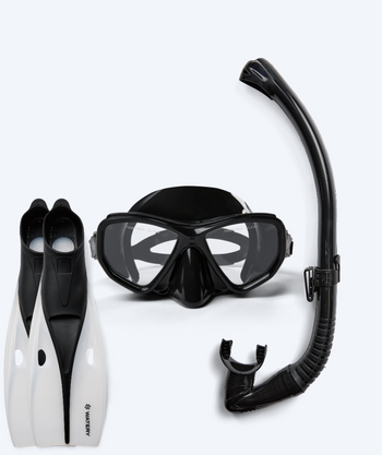 Watery snorkelset voor volwassenen (vanaf 15 jaar) - Fenton/Breeve - Zwart