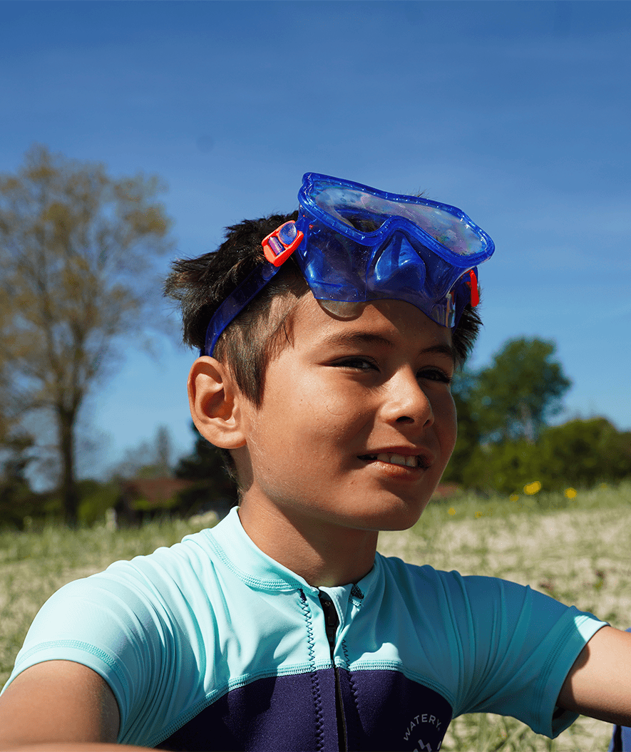 Watery kind Combo snorkelset (4-10) - Winslet - Blauw