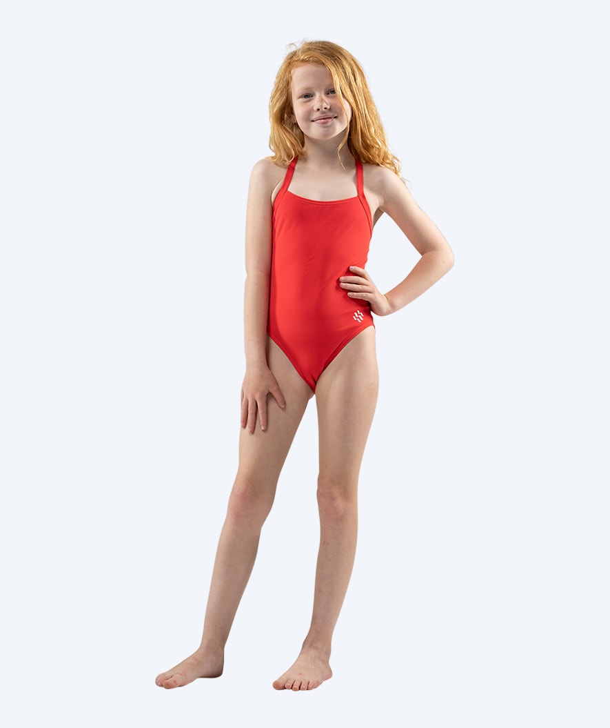 Watery meisjes badpak - Freestyler Solid - Cherry Red