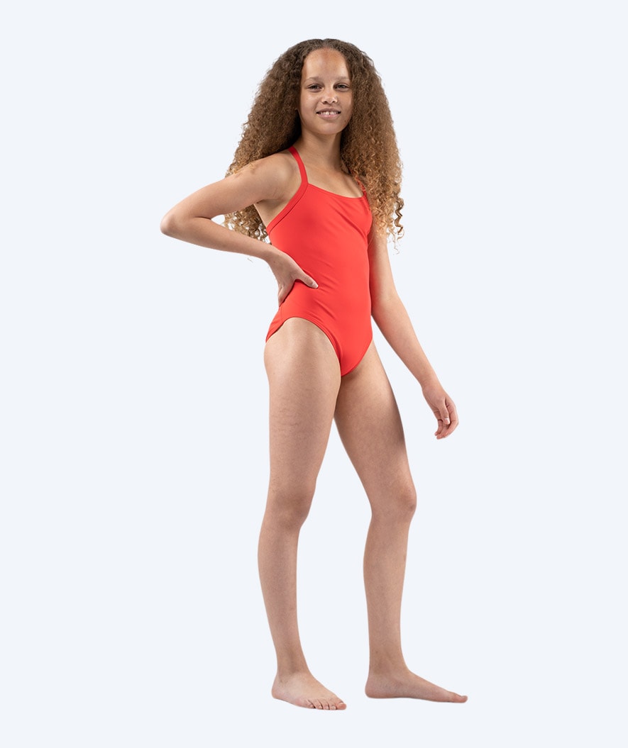 Watery meisjes badpak - Freestyler Solid - Cherry Red