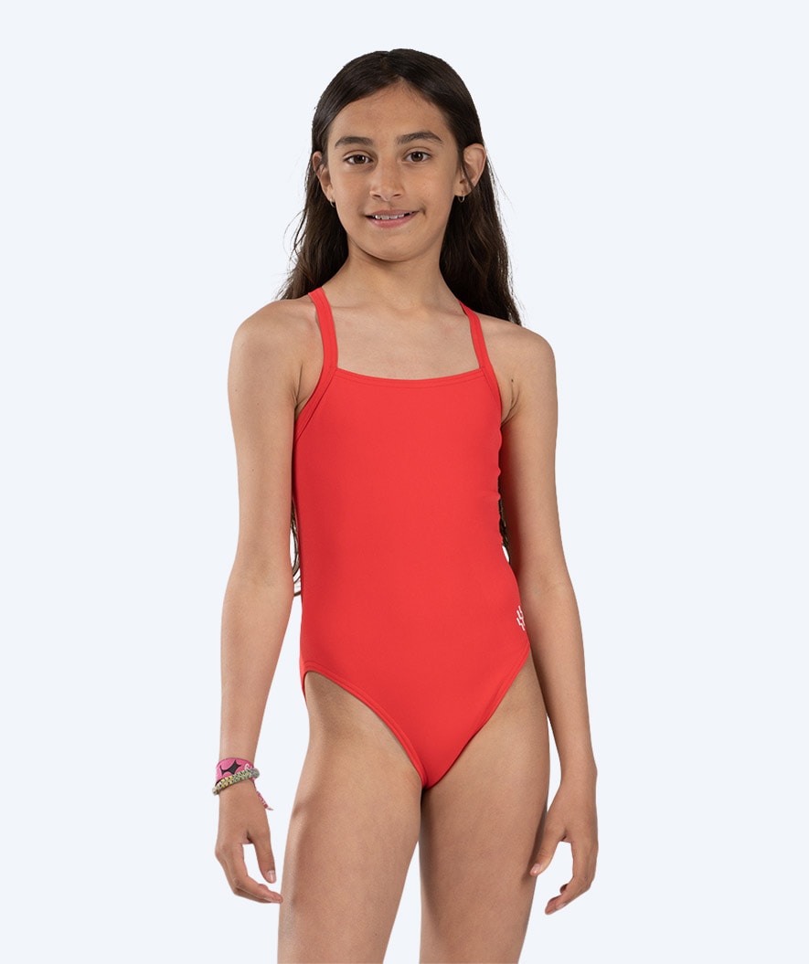 Watery meisjes badpak - Freestyler Solid - Cherry Red