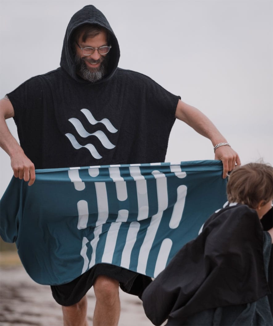 Watery microvezel handdoek - Eco Nebraska - Donkerblauw